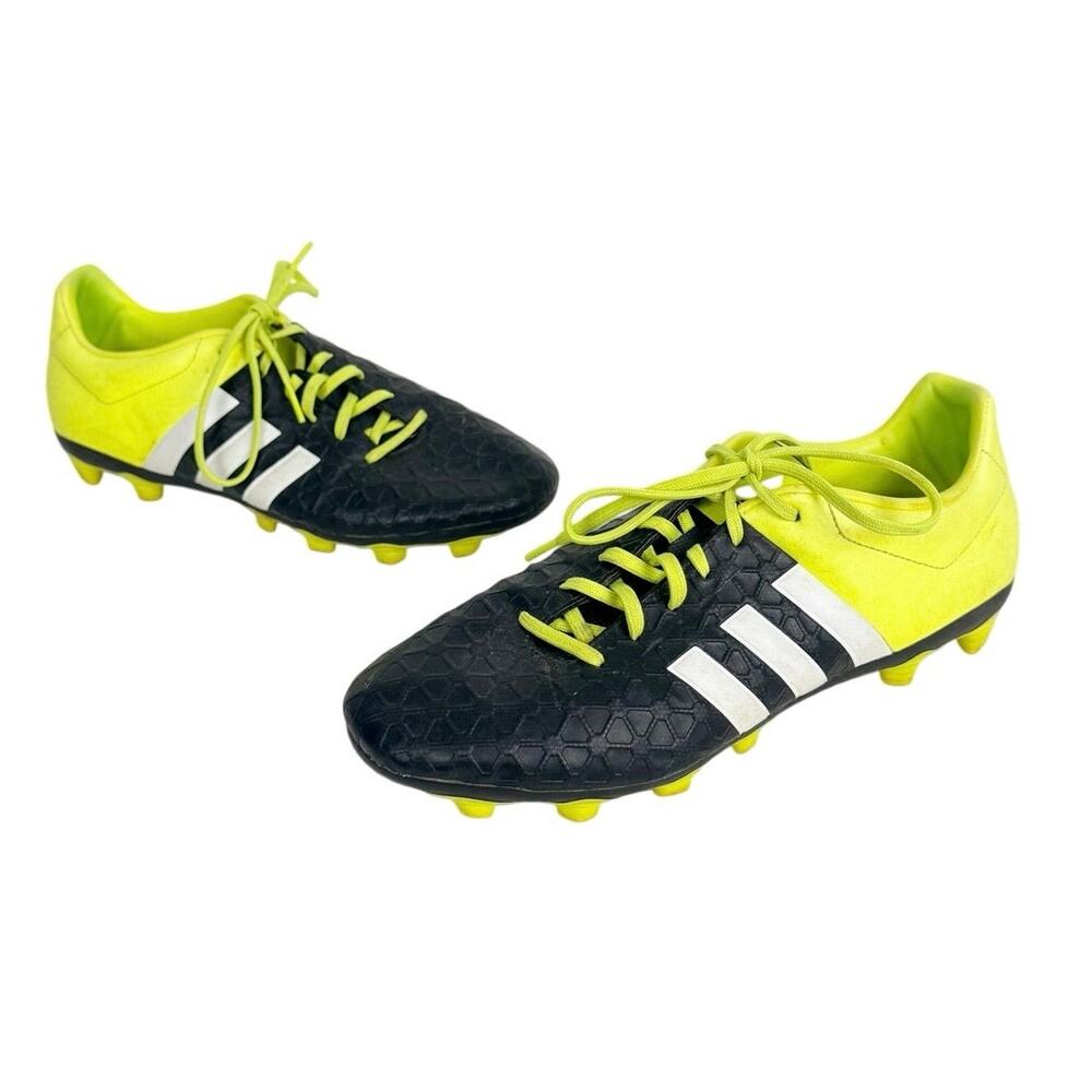 Adidas ACE 15.4 FG Black & Solar Yellow Soccer Cleats Mens 8.5